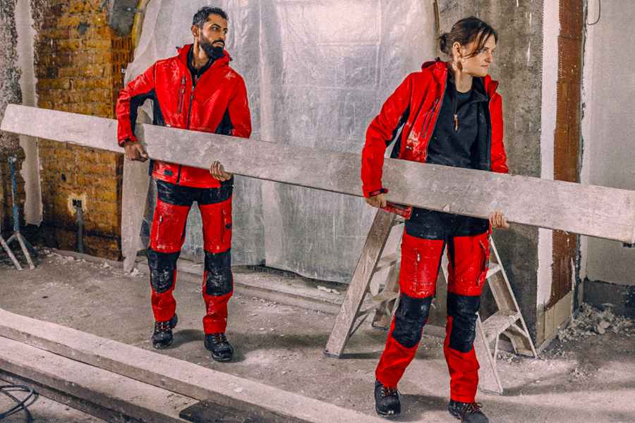 Παντελόνι Εργασίας HEROCK HECTOR Κόκκινο-Μαύρο Cargo 1